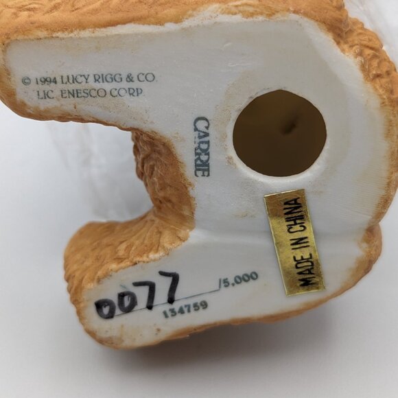 Chapeau Noelle by Lucy Rigg Carrie Bear Figurine 1994, Limited Edition - Picture 10 of 10